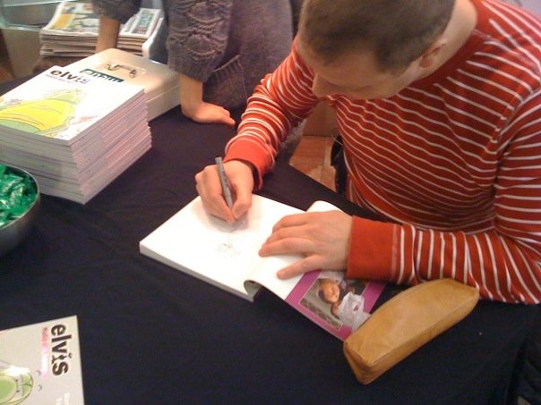 Tony signing my book